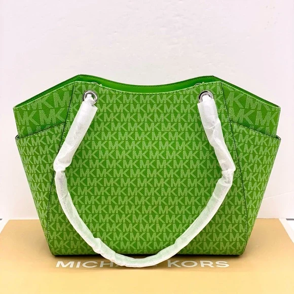 Michael Kors Jet Set Large Signature Logo Shoulder Bag - Picture 10 of 14